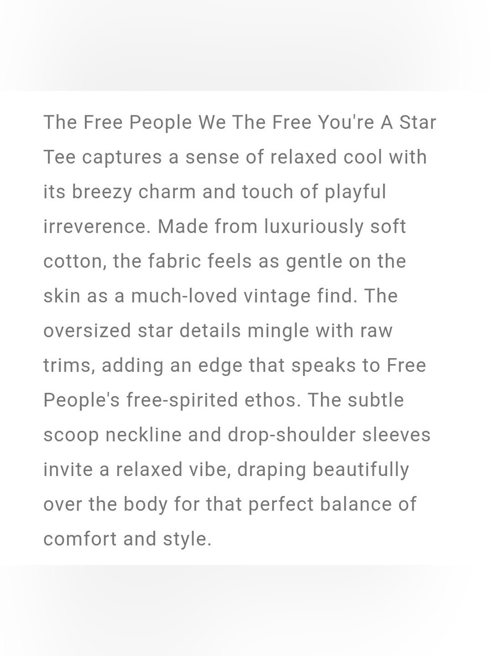 We The Free You're A Star Tee Tennis Tee L NWT - Picture 7 of 9